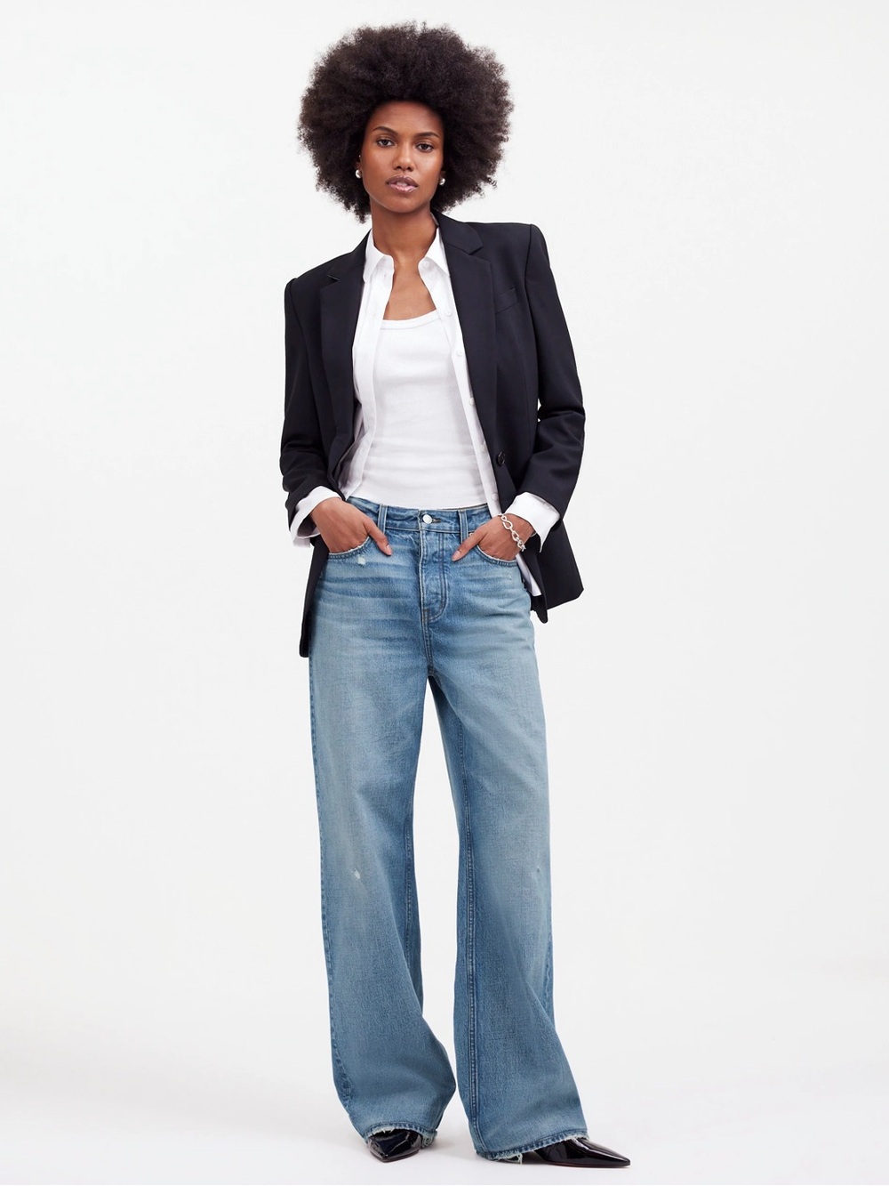 Madewell Low-Slung Baggy Jean Hamburg Wash Light Size 29